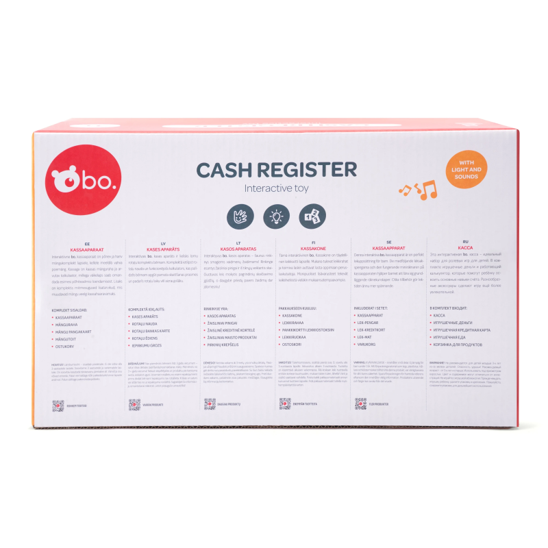 bo. Kases aparāts ar gaismām un skaņām