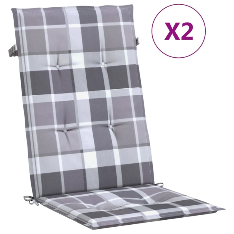 vidaXL atgāžami dārza krēsli ar spilveniem, 2 gab., masīvs tīkkoks