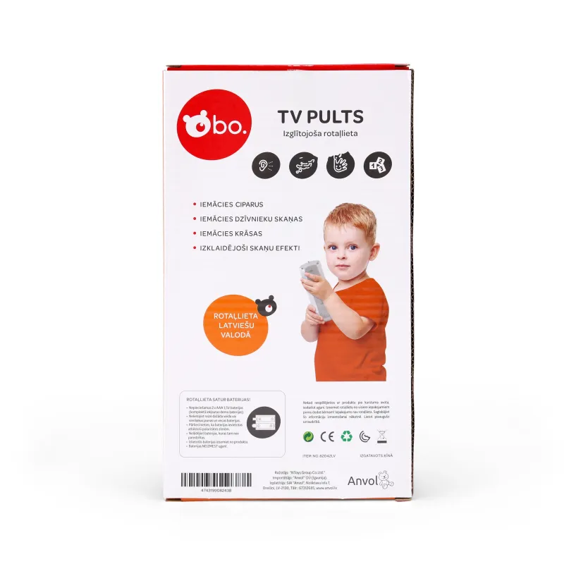 bo. Educational TV Remote, Latvian Language