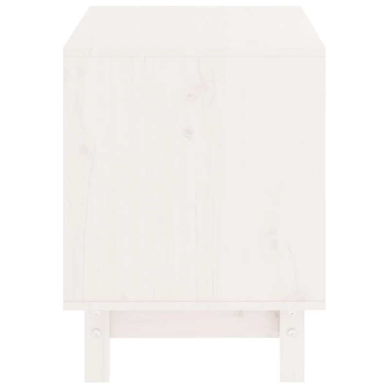 vidaXL suņu mājiņa, balta, 50x40x52 cm, priedes masīvkoks