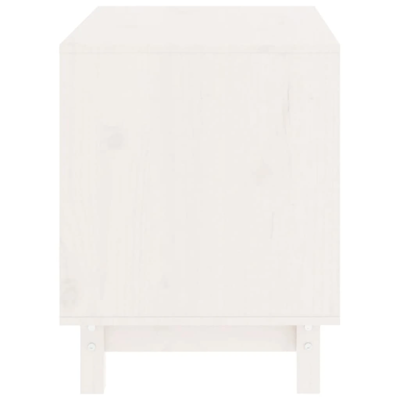 vidaXL suņu mājiņa, balta, 60x45x57 cm, priedes masīvkoks