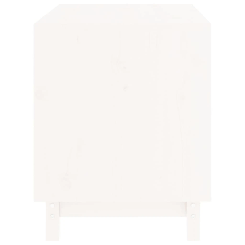 vidaXL suņu mājiņa, balta, 70x50x62 cm, priedes masīvkoks