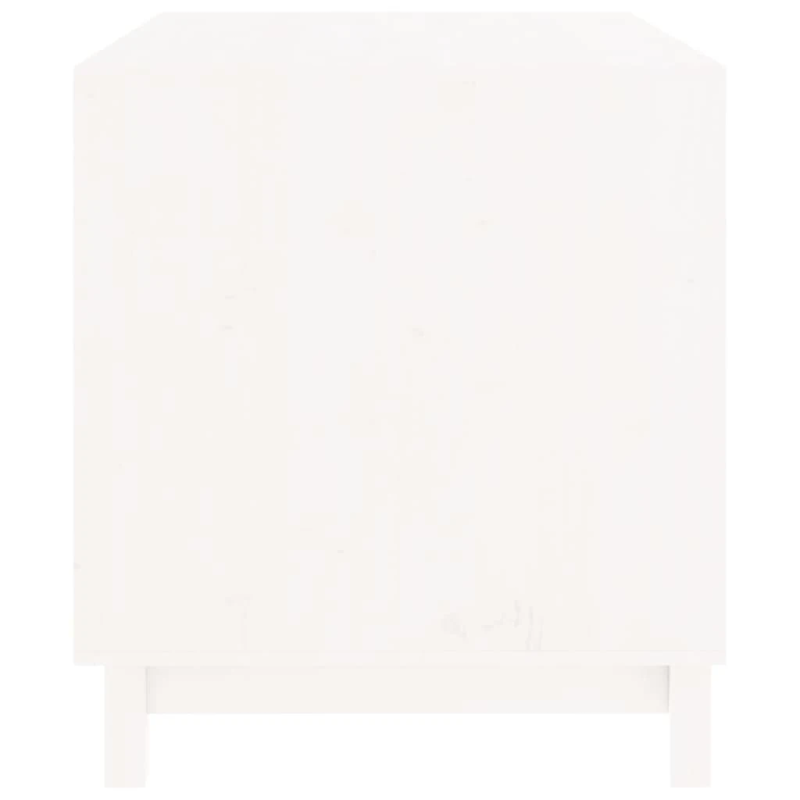 vidaXL suņu mājiņa, balta, 90x60x67 cm, priedes masīvkoks