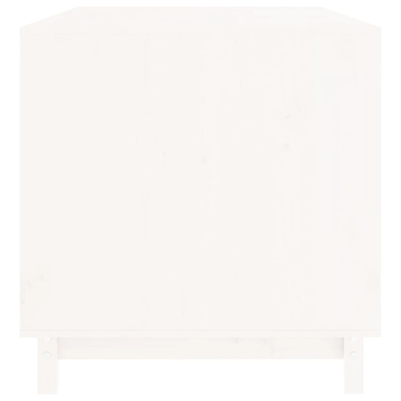 vidaXL suņu mājiņa, balta, 100x70x72 cm, priedes masīvkoks