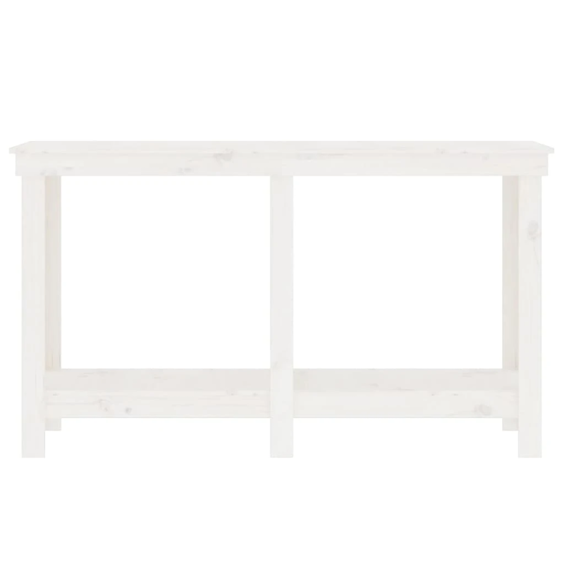 vidaXL darbagalds, balts, 140x50x80 cm, priedes masīvkoks