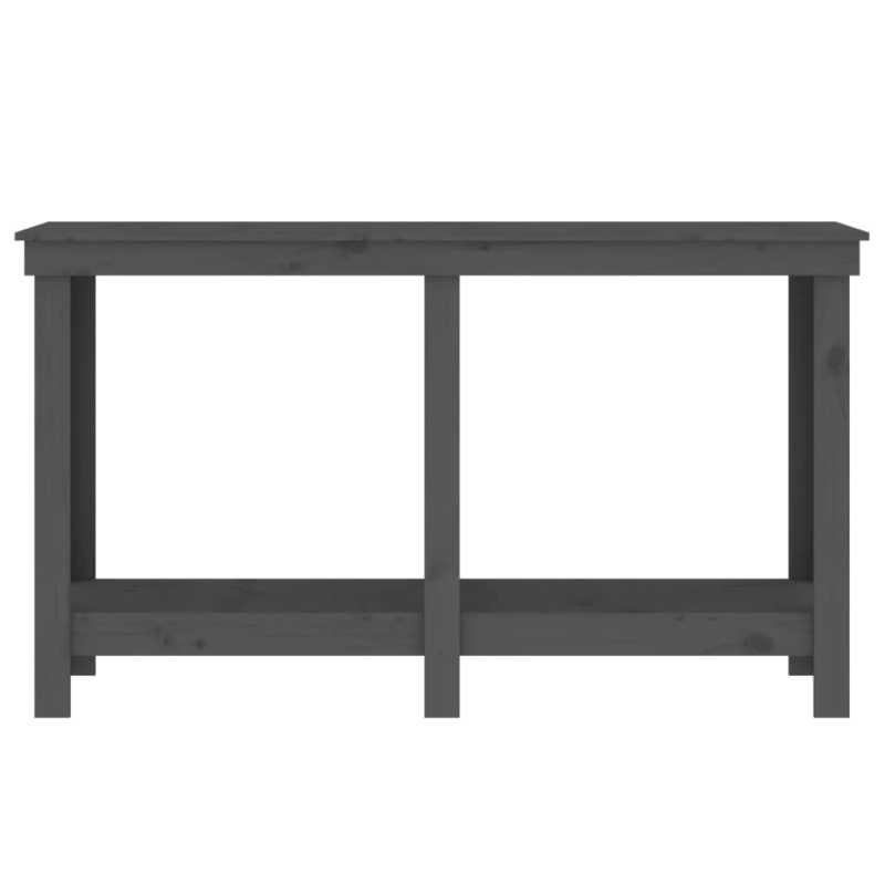 vidaXL darbagalds, pelēks, 140x50x80 cm, priedes masīvkoks