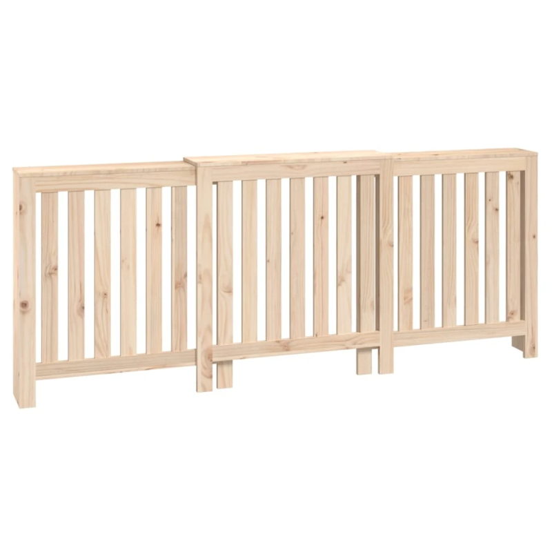 vidaXL radiatora pārsegs, 210x21x85 cm, priedes masīvkoks