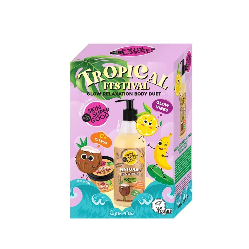 Komplekts duš žel un skrub tropical fest