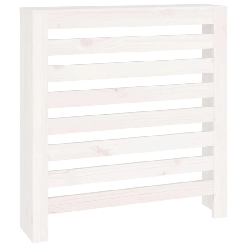 vidaXL radiatora pārsegs, balts, 79,5x19x84 cm, priedes masīvkoks