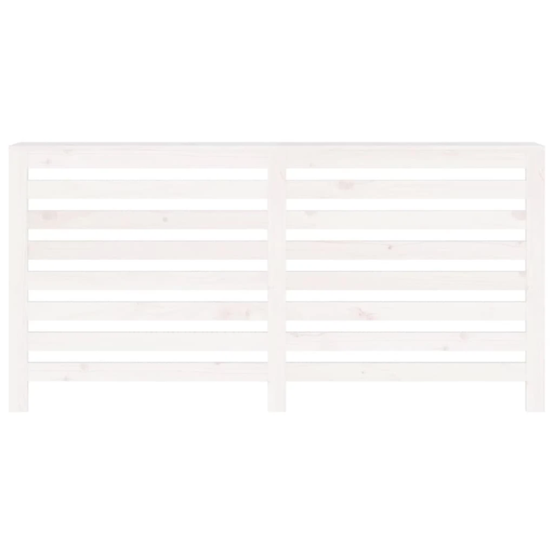 vidaXL radiatora pārsegs, balts, 169x19x84 cm, priedes masīvkoks