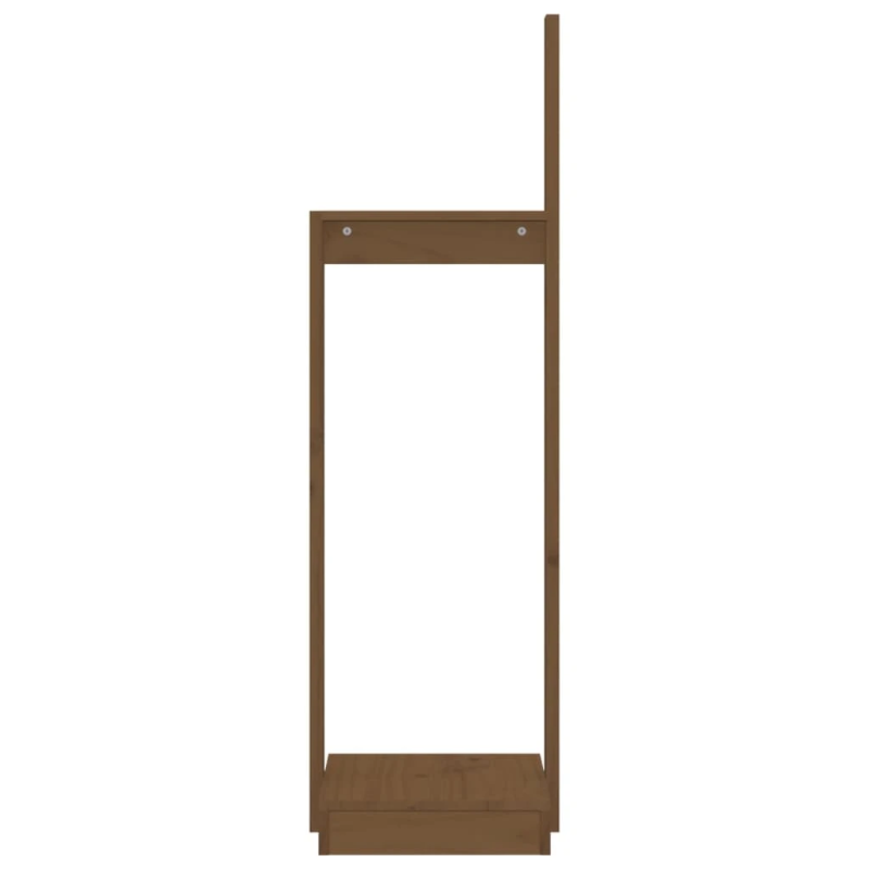 vidaXL malkas statīvs, medus brūns, 33,5x30x110 cm, priedes masīvkoks