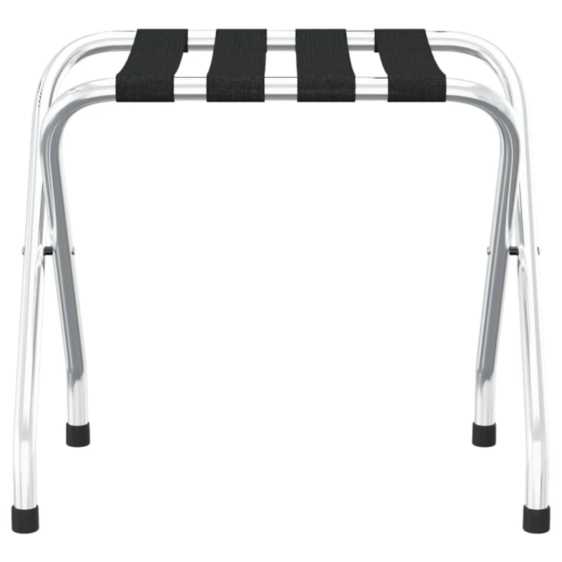 vidaXL bagāžas statīvs, melns un sudrabains, 56x40x49 cm