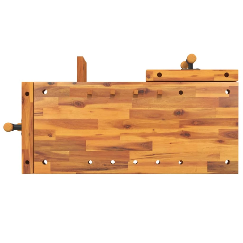 vidaXL darbagalds ar skrūvspīlēm, 92x48x83 cm, akācijas masīvkoks