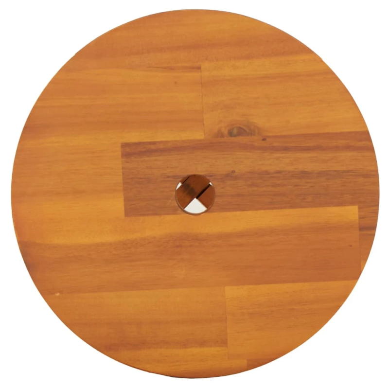 vidaXL taburete, 38x38x45 cm, apaļa, akācijas masīvkoks