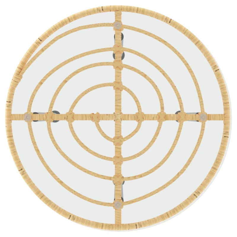 vidaXL ēdamgalds, DIA50 cm, rūdīts stikls un tērauds