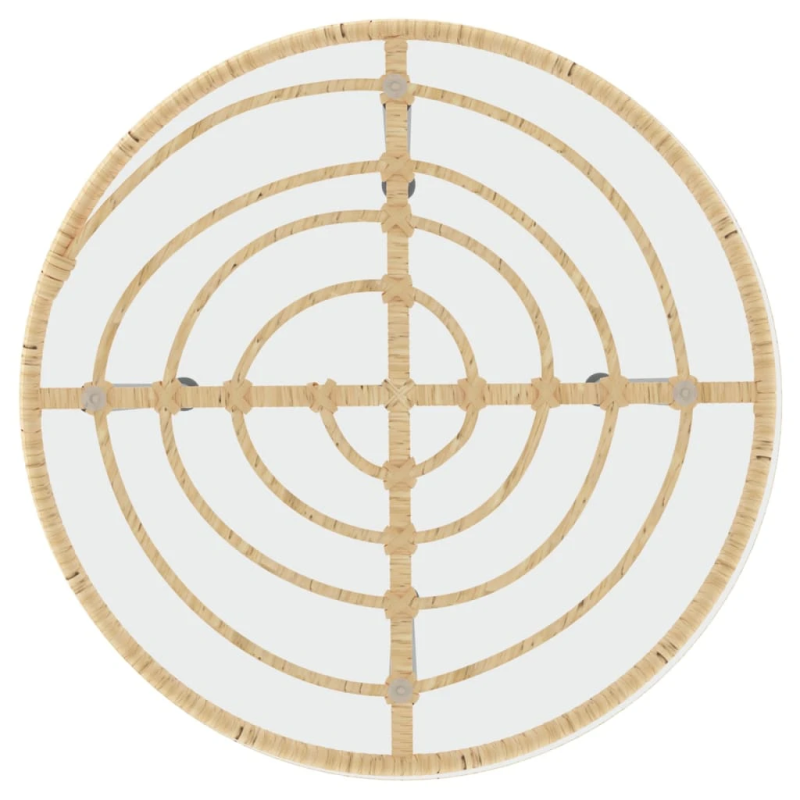 vidaXL ēdamgalds, DIA55 cm, rūdīts stikls un tērauds