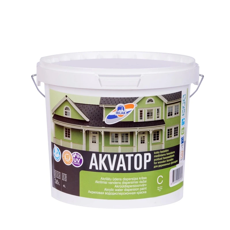 Krāsa fasādēm akvatop c 5kg-3.6l