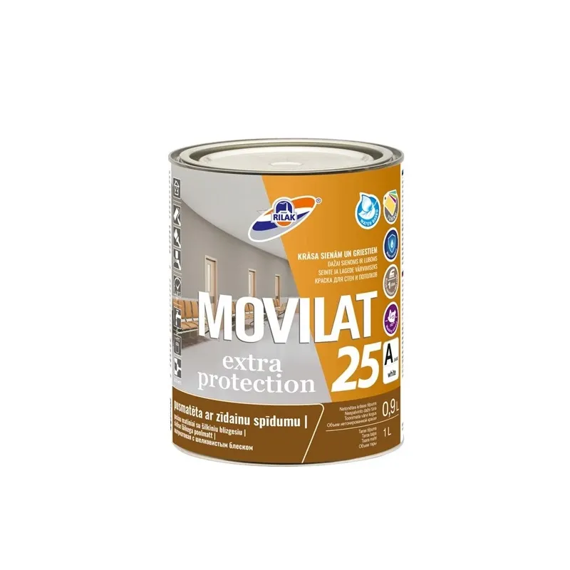 Dispersijas krāsa Rilak Movilat 25, balta krās., 0.9 l
