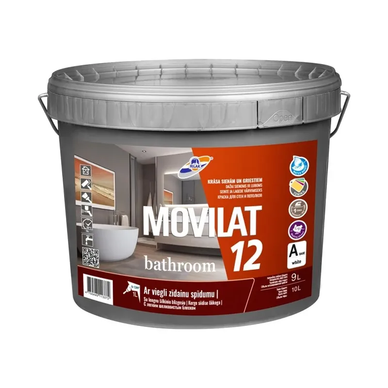Dispersijas krāsa Rilak Movilat 12, balta krās., 3.6 l