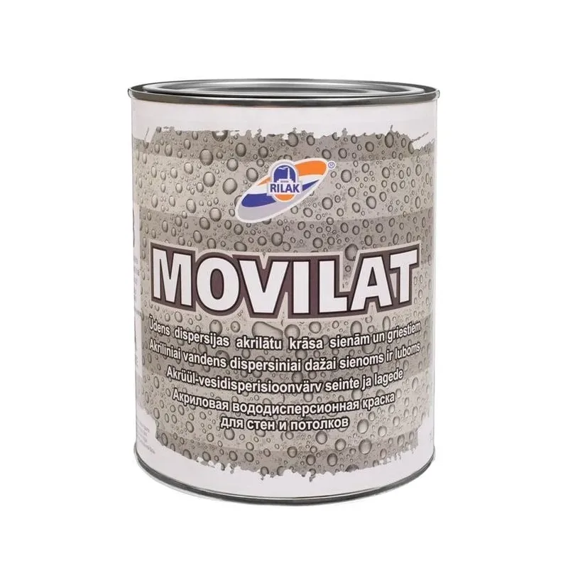 Dispersijas krāsa Rilak Movilat 3, matēti balta krās., 0.9 l