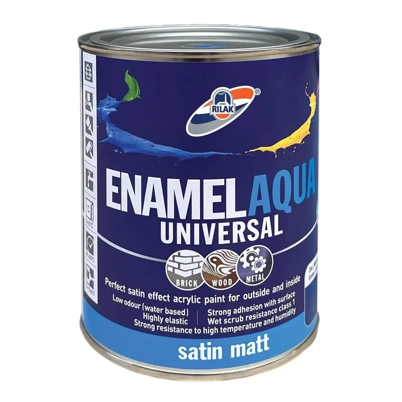 Emaliniai dažai, universalūs Rilak Enamel Aqua Mat, A, satino, 0.9 l, balta sp.