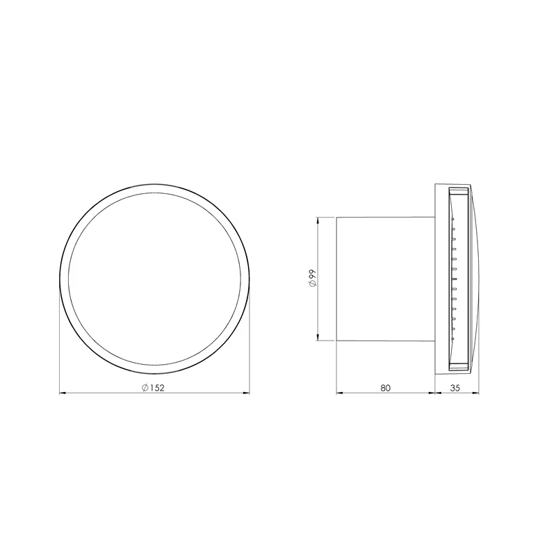 Izvelkamais ventilators EUROPLAST EAT100A