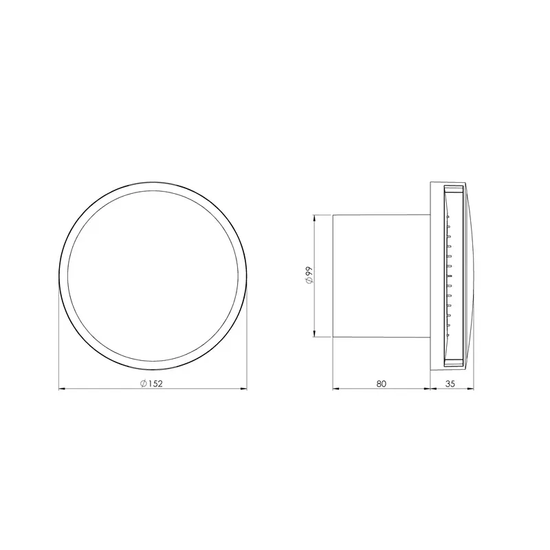 Ventiliatorius buitinis Europlast EAT100A, 10 cm