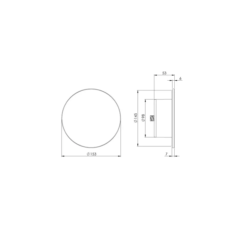 Difuzors Europlast, balta, 100 mm