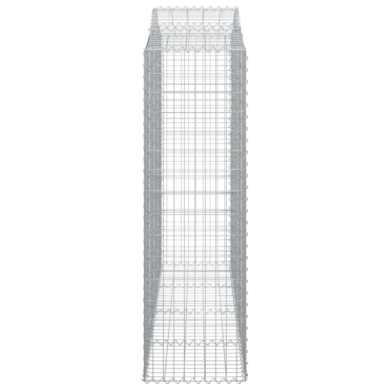 vidaXL arkveida gabiona grozi, 20gb., 200x50x160-180cm, cinkota dzelzs