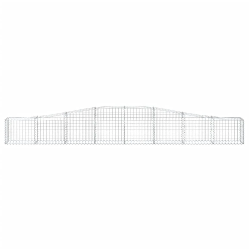 vidaXL arkveida gabiona grozi, 4 gb., 400x30x40-60 cm, cinkota dzelzs