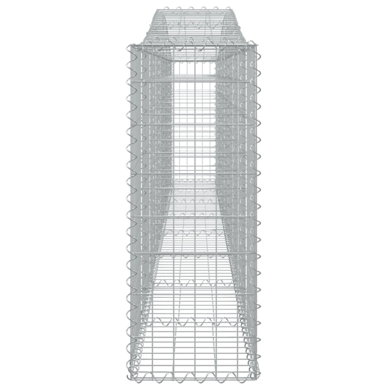 vidaXL arkveida gabiona grozi, 2 gb., 400x30x80-100cm, cinkota dzelzs
