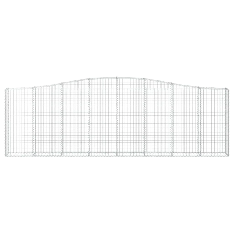 vidaXL arkveida gabiona grozi, 5 gb., 400x30x120-140cm, cinkota dzelzs