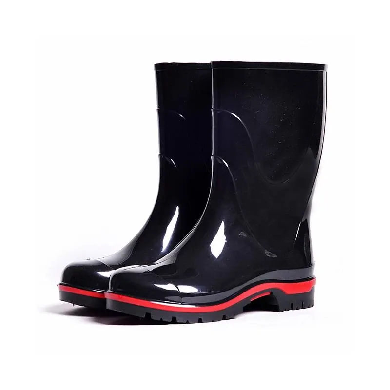 438113-02 PS18 Pusaudžu PVC zābaki melni,zili 35.izm.