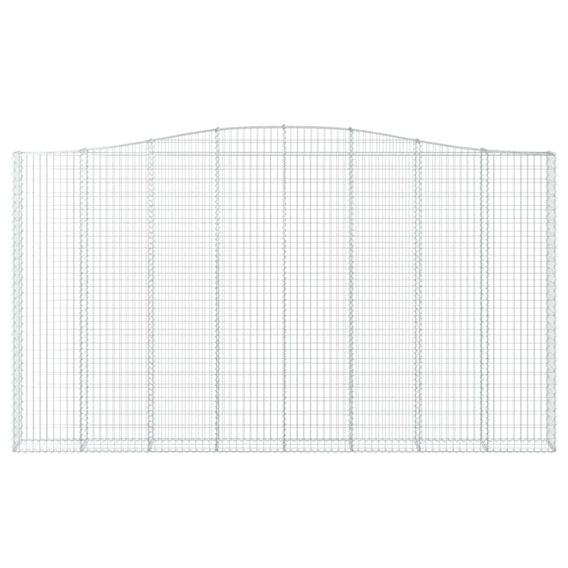 vidaXL arkveida gabiona grozi, 5 gb., 400x30x220-240cm, cinkota dzelzs