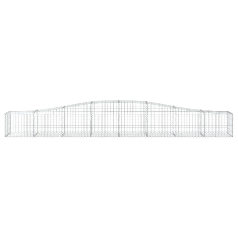 vidaXL arkveida gabiona grozi, 6 gb., 400x50x40-60 cm, cinkota dzelzs