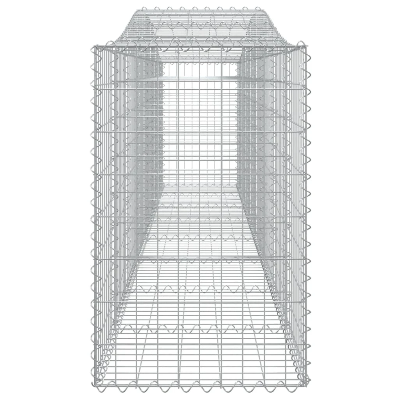 vidaXL arkveida gabiona grozi, 20 gb., 400x50x80-100cm, cinkota dzelzs