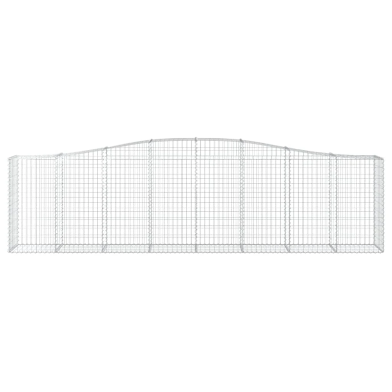 vidaXL arkveida gabiona grozi, 2 gb., 400x50x100-120cm, cinkota dzelzs