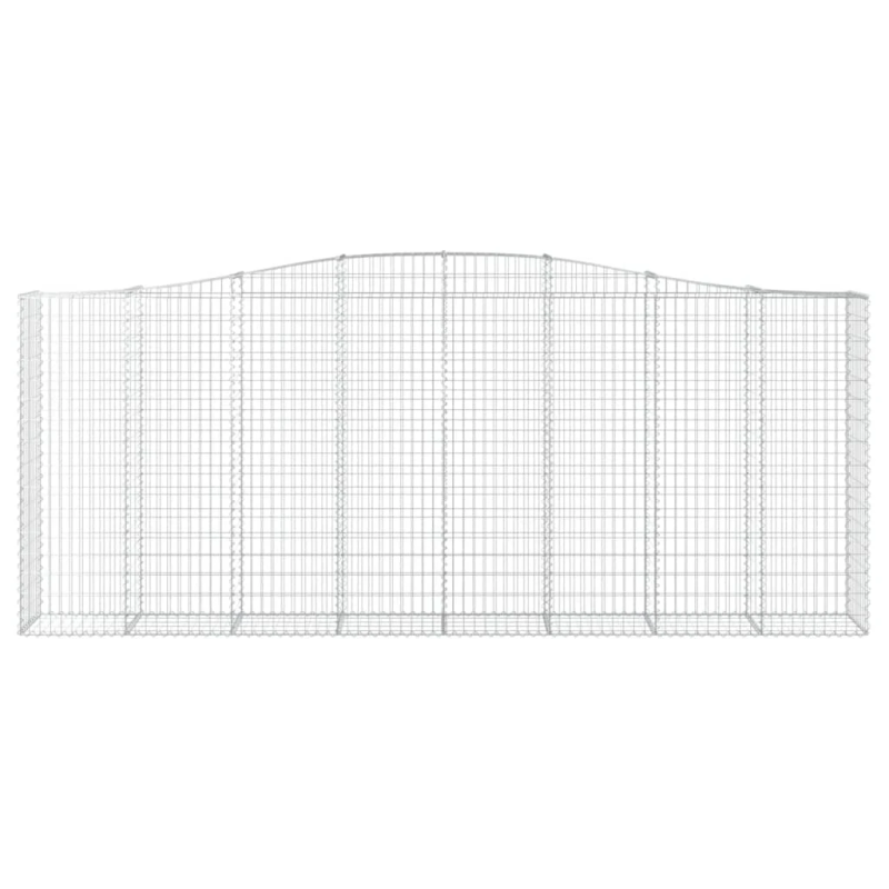 vidaXL arkveida gabiona grozi, 2 gab., 400x50x160-180 cm, dzelzs