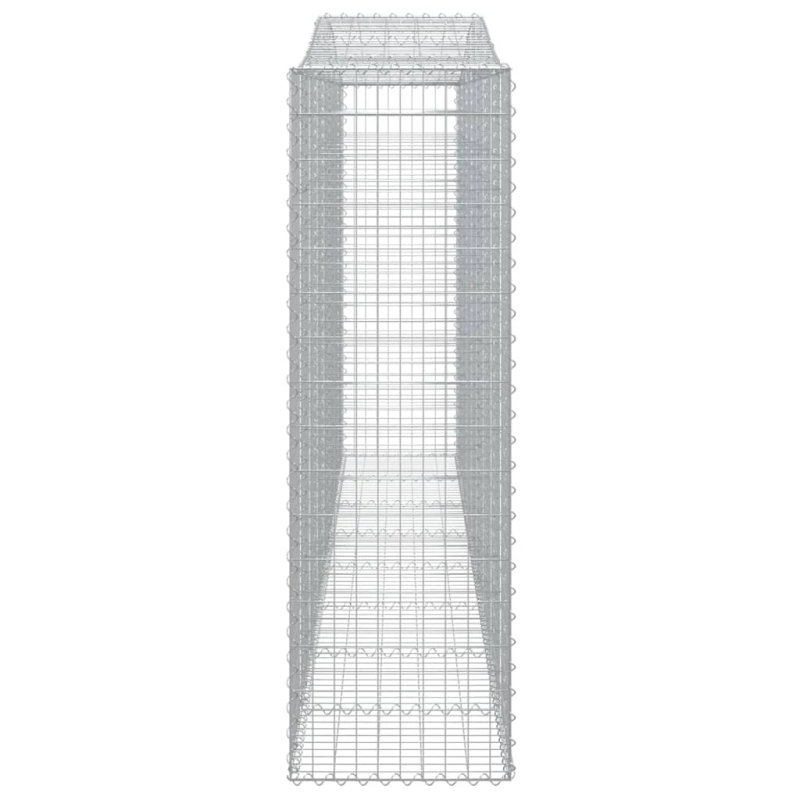 vidaXL arkveida gabiona grozi, 9 gb., 400x50x160-180cm, cinkota dzelzs
