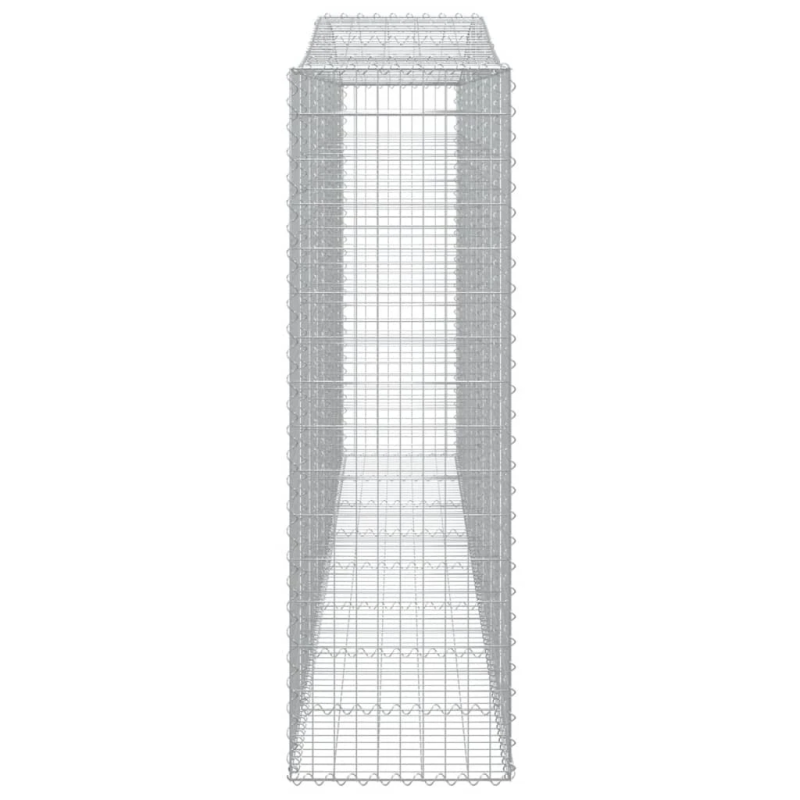 vidaXL arkveida gabiona grozi, 10gb., 400x50x160-180cm, cinkota dzelzs