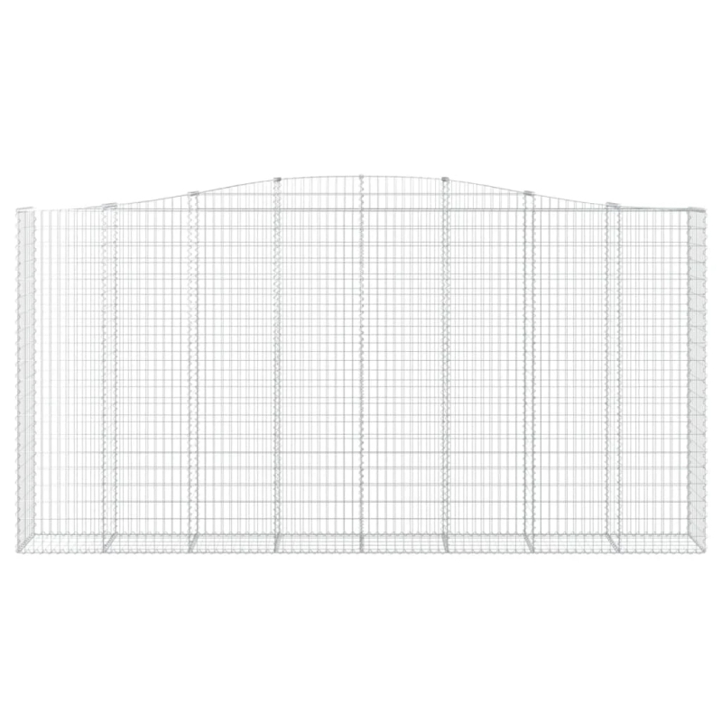 vidaXL arkveida gabiona grozi, 5 gb., 400x50x200-220cm, cinkota dzelzs