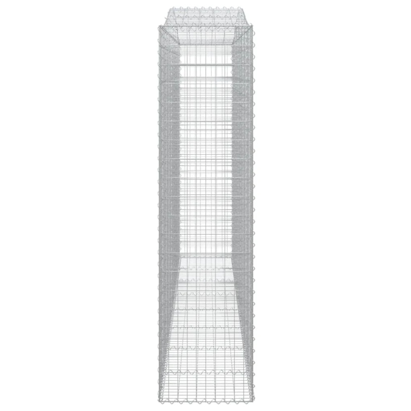 vidaXL arkveida gabiona grozi, 7 gb., 400x50x200-220cm, cinkota dzelzs