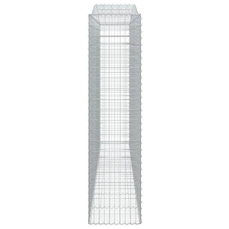 vidaXL arkveida gabiona grozi, 10gb., 400x50x200-220cm, cinkota dzelzs