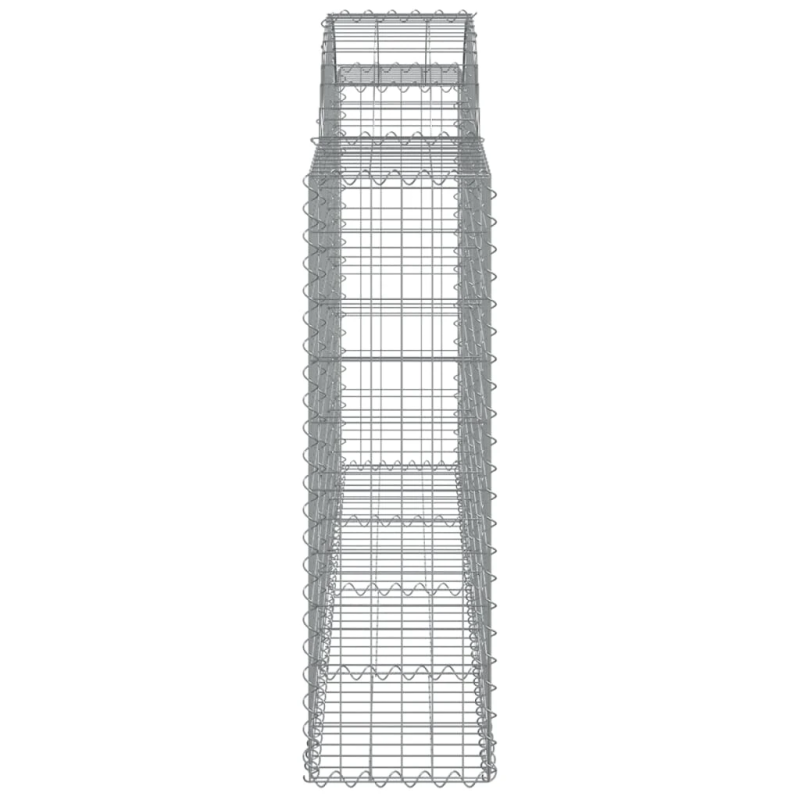 vidaXL arkveida gabiona grozi, 25gb., 200x30x100-120cm, cinkota dzelzs