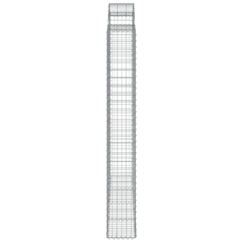 vidaXL arkveida gabiona grozi, 5 gb., 200x30x220-240cm, cinkota dzelzs