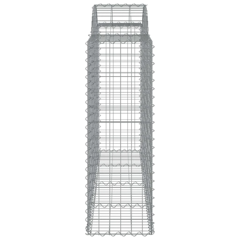 vidaXL arkveida gabiona grozi, 5 gb., 200x50x120-140cm, cinkota dzelzs