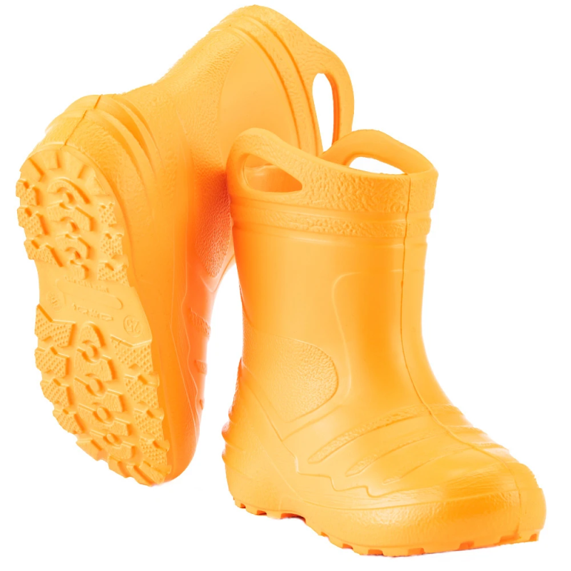 Bērnu EVA materiāla zāb.ar silto zeķi,dzelteni 25 izm.