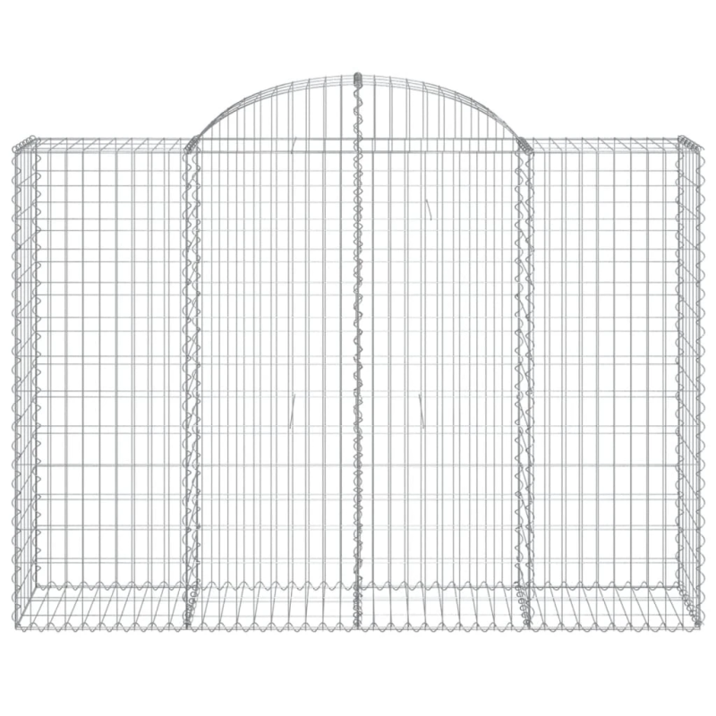 vidaXL arkveida gabiona grozi, 11gb., 200x50x140-160cm, cinkota dzelzs