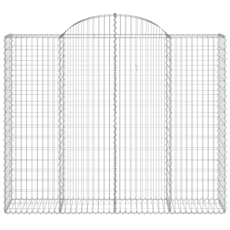 vidaXL arkveida gabiona grozi, 3 gb., 200x50x160-180cm, cinkota dzelzs