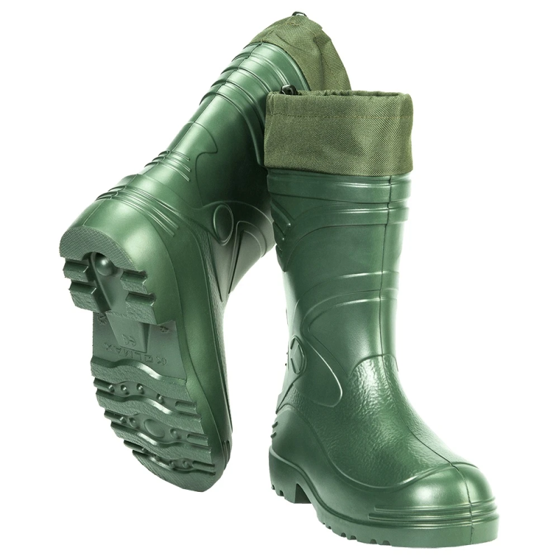 Vīriešu EVA zābaki ar silto zeķi,olīvkrāsa,38cm 48 izm.